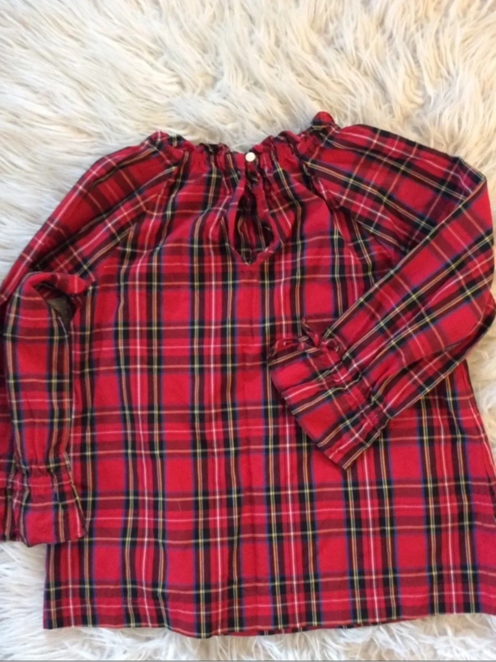 J. Crew|Crewcuts Tartan Plaid Holiday Blouse
